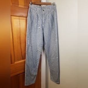 Vintage Lee Women's Striped Pleated Jeans